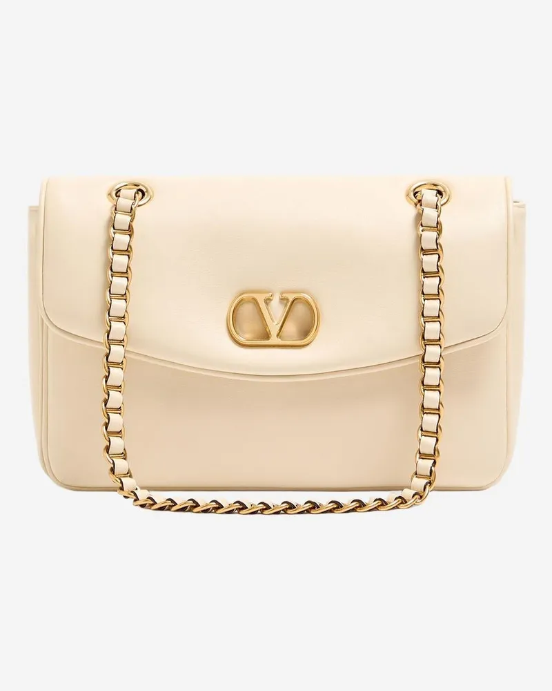Valentino Garavani Women's Shoulder Bag Djuna Nappa Leather Ivory Ivory
