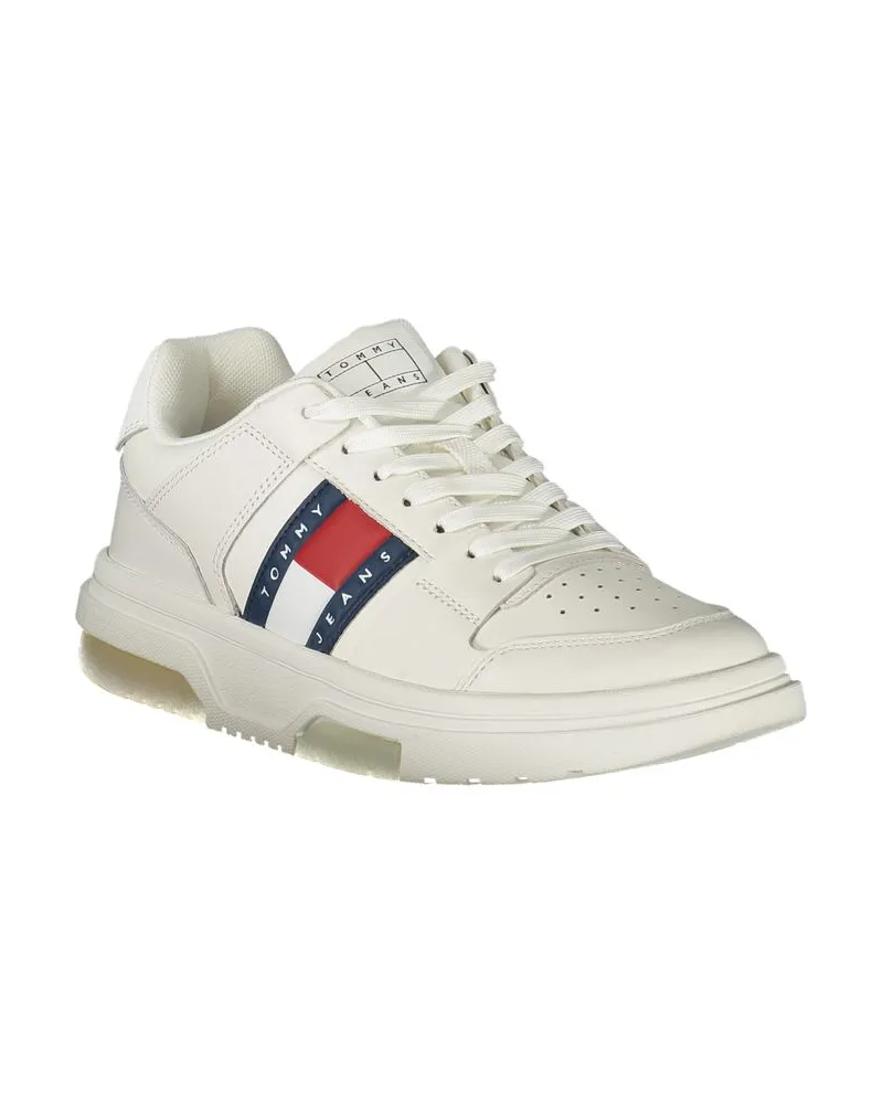 Tommy Hilfiger Leather Colorblock Sneaker — White White