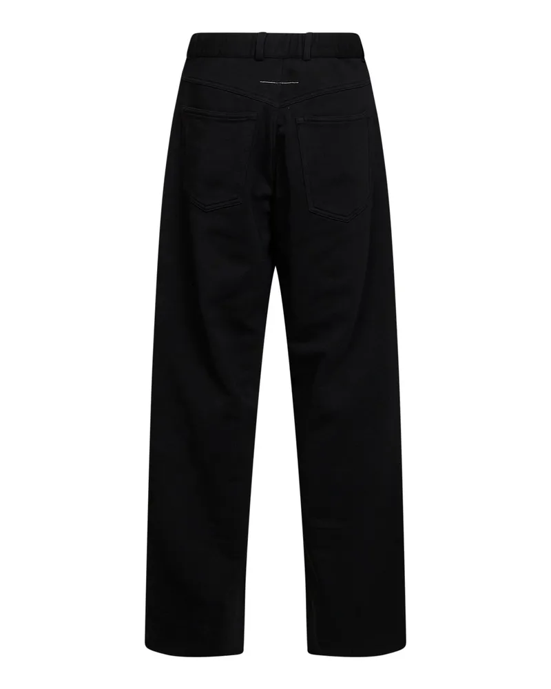 Maison Margiela Men Trousers Wide-Leg Black Cotton Black