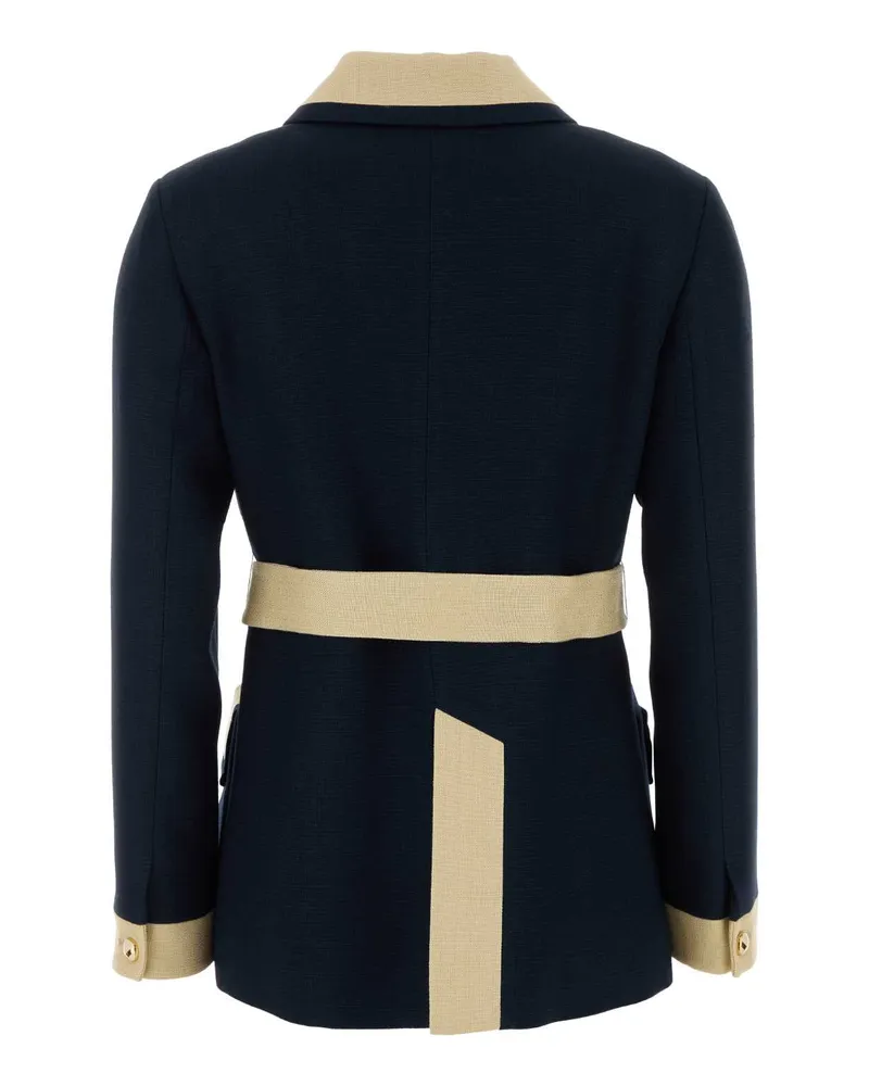 Valentino Garavani 7b3cj7s098t Dsv Provencebluebetulla Cappotti Coat Navy