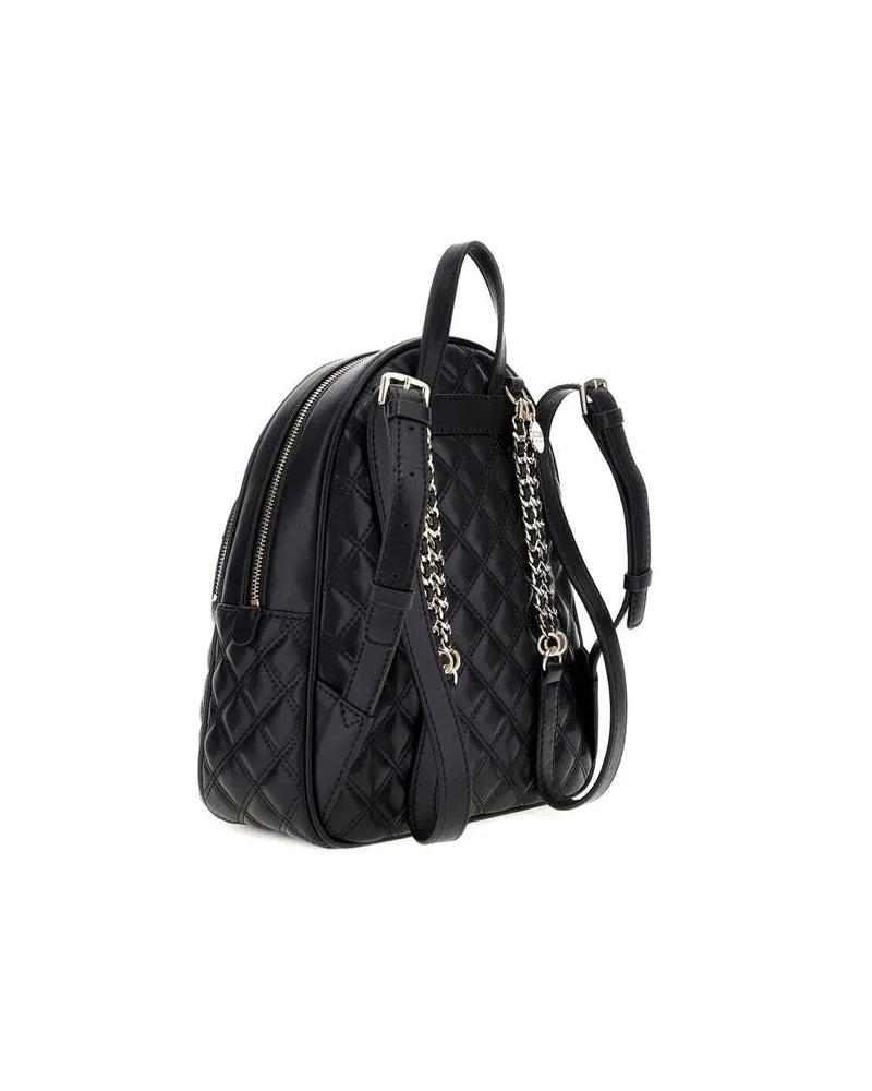 Guess Women's Backpack Black Polyurethane Black