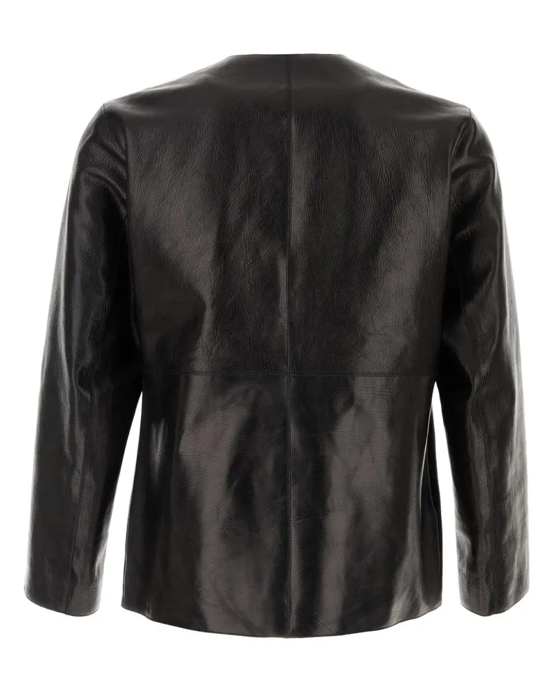 Namacheko Men Black Leather Jacket Giacche Pelle In Black