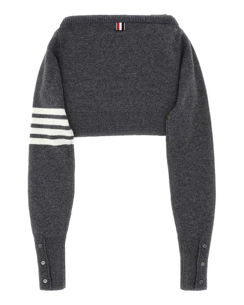 Thom Browne Unisex Melange Grey Wool Clutch 035 Merino Gray