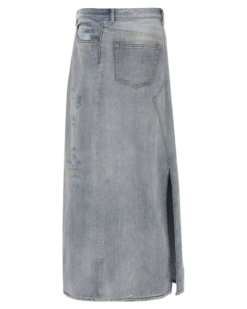 Maison Margiela Asymmetrical Construction Denim Skirt — Blue Blue