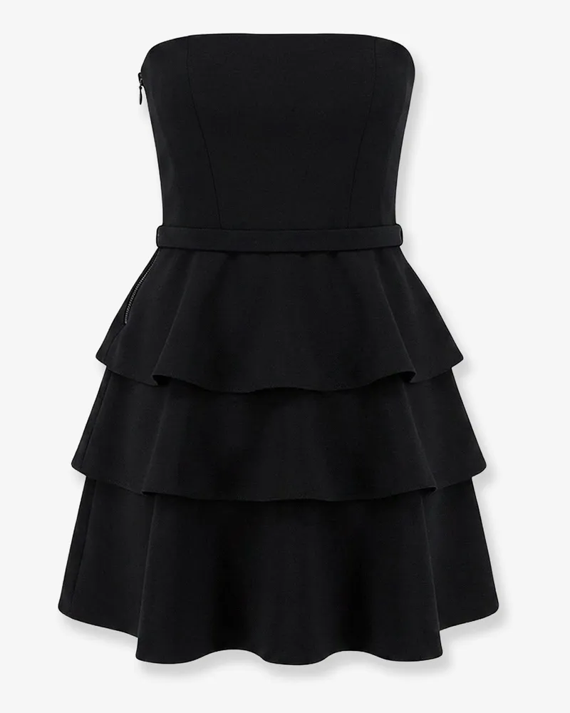 Elisabetta Franchi Women's Mini Dress With Bustier Detail — Black Polyester Black