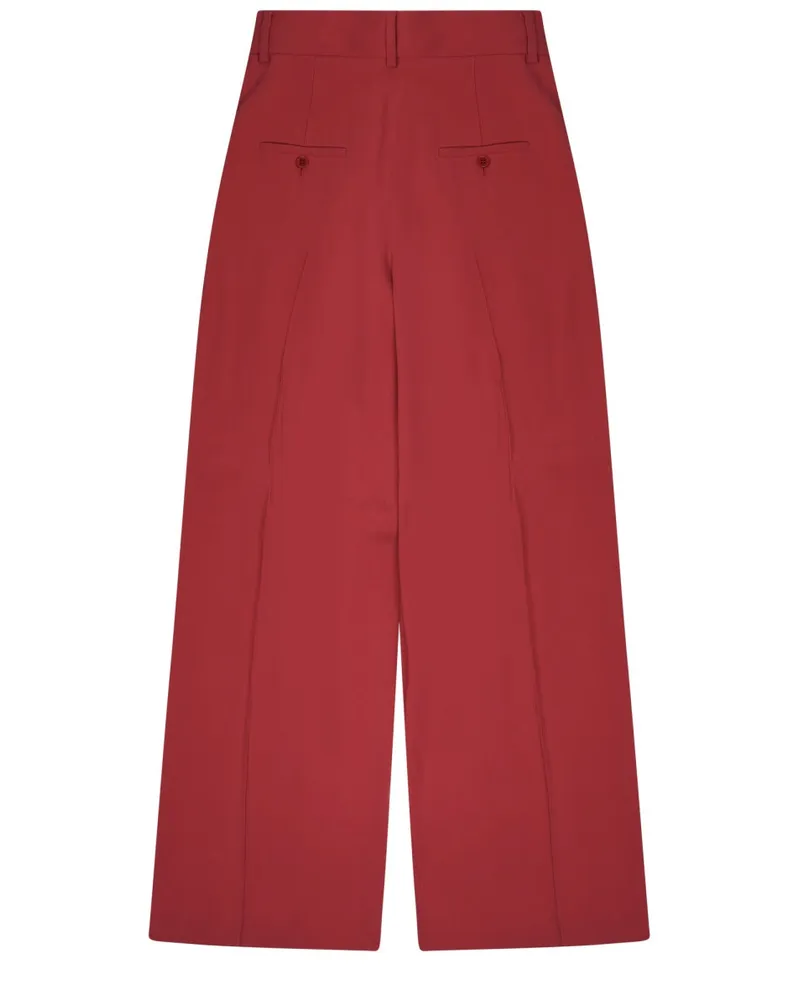Alberta Ferretti Wide Leg Tailored Trousers — Pink Pink