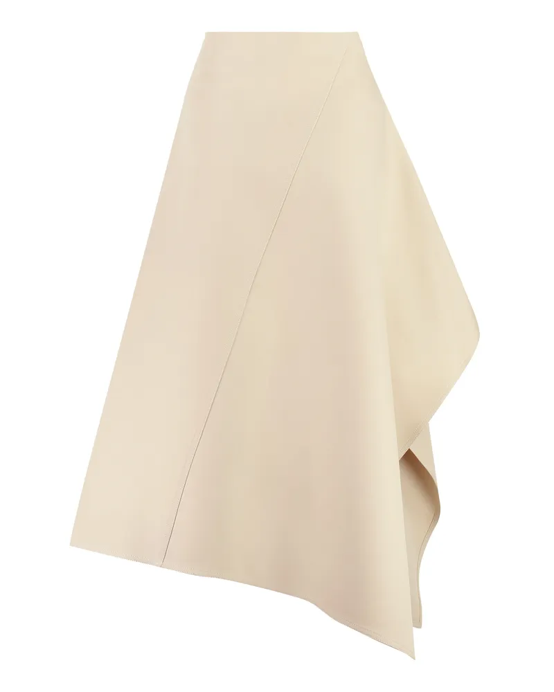 Bottega Veneta Women's Cotton Midi Skirt Beige Beige