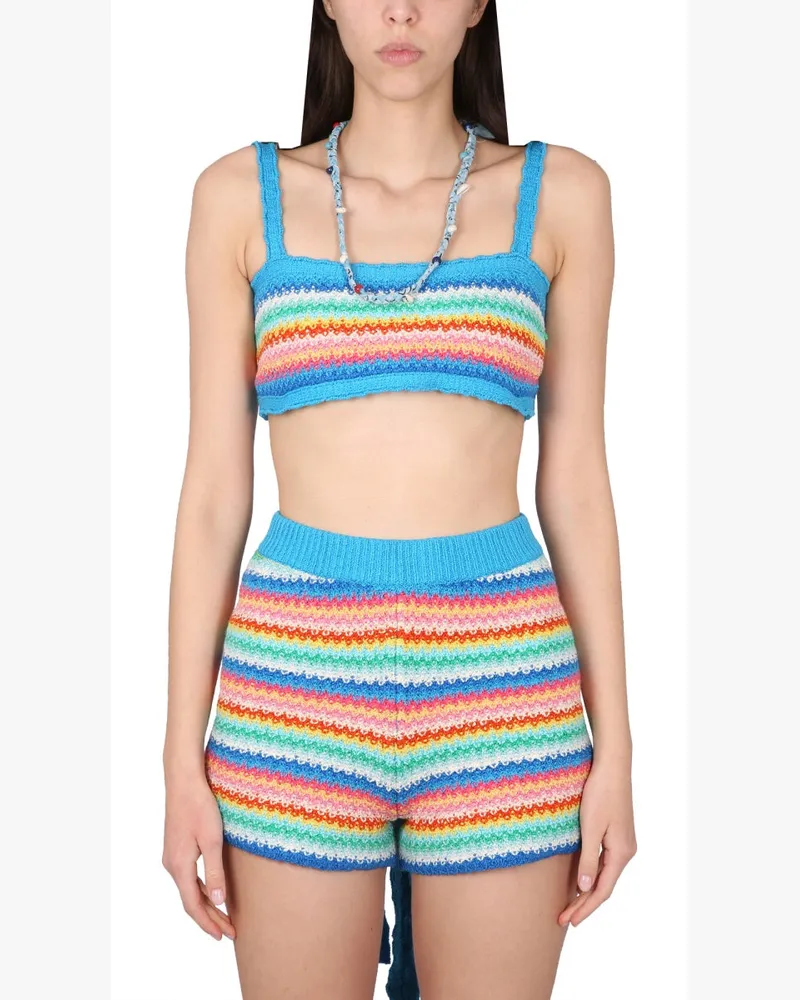 Alanui Rainbow Cotton Tank Top — Multicolor Multicolor