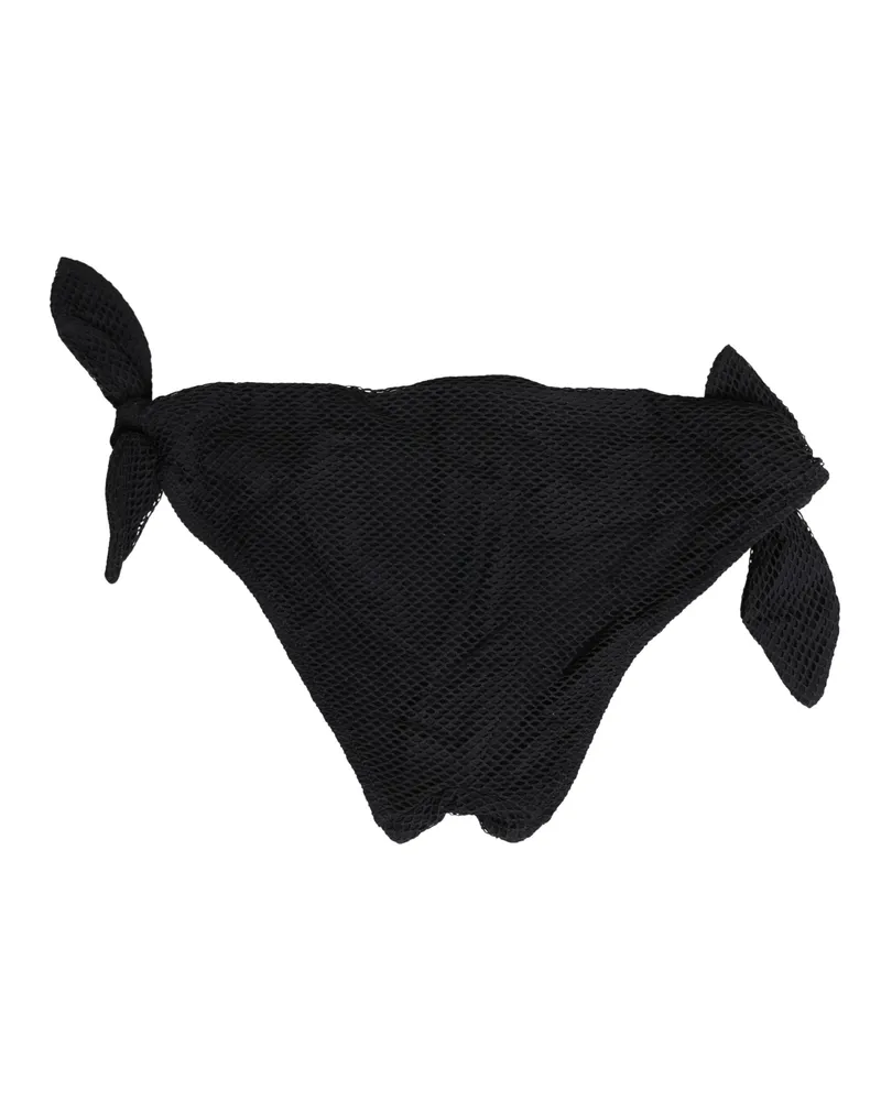 Dolce & Gabbana Women Swimwear Black Side-Tie Bikini Bottom Dg Logo Elastane Nylon Clothing Black
