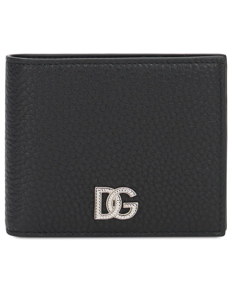 Dolce & Gabbana Men's Wallet With Logo Black Calfskin & Cardholders Black