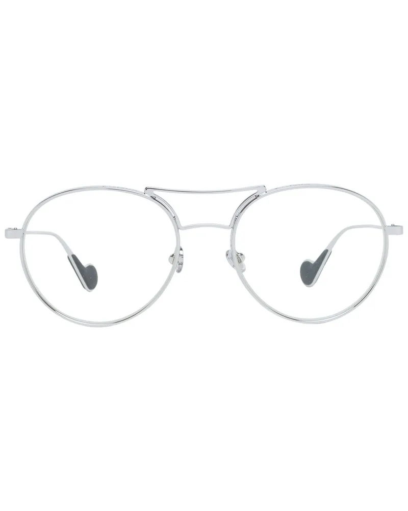 Moncler MO-1044361 Metal Round Frame Sunglasses — Silver Silver