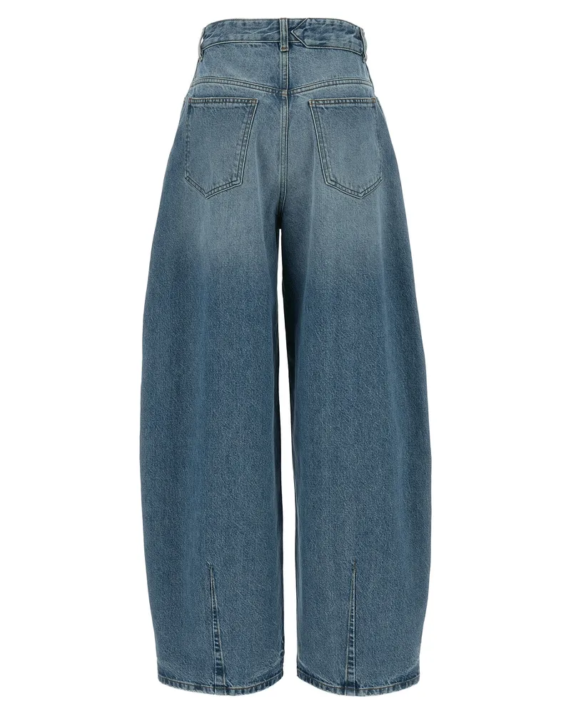 Jacquemus Women's Blue Cotton High-Waisted Jean Clothing Blue