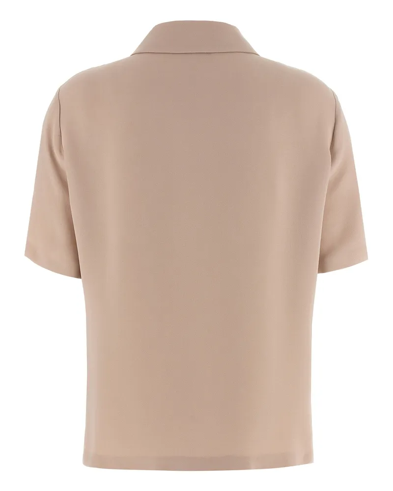 Fendi Silk Polo Shirt — Beige Beige