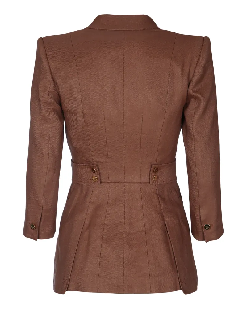 Elisabetta Franchi Monipetto Blazer — Brown Brown