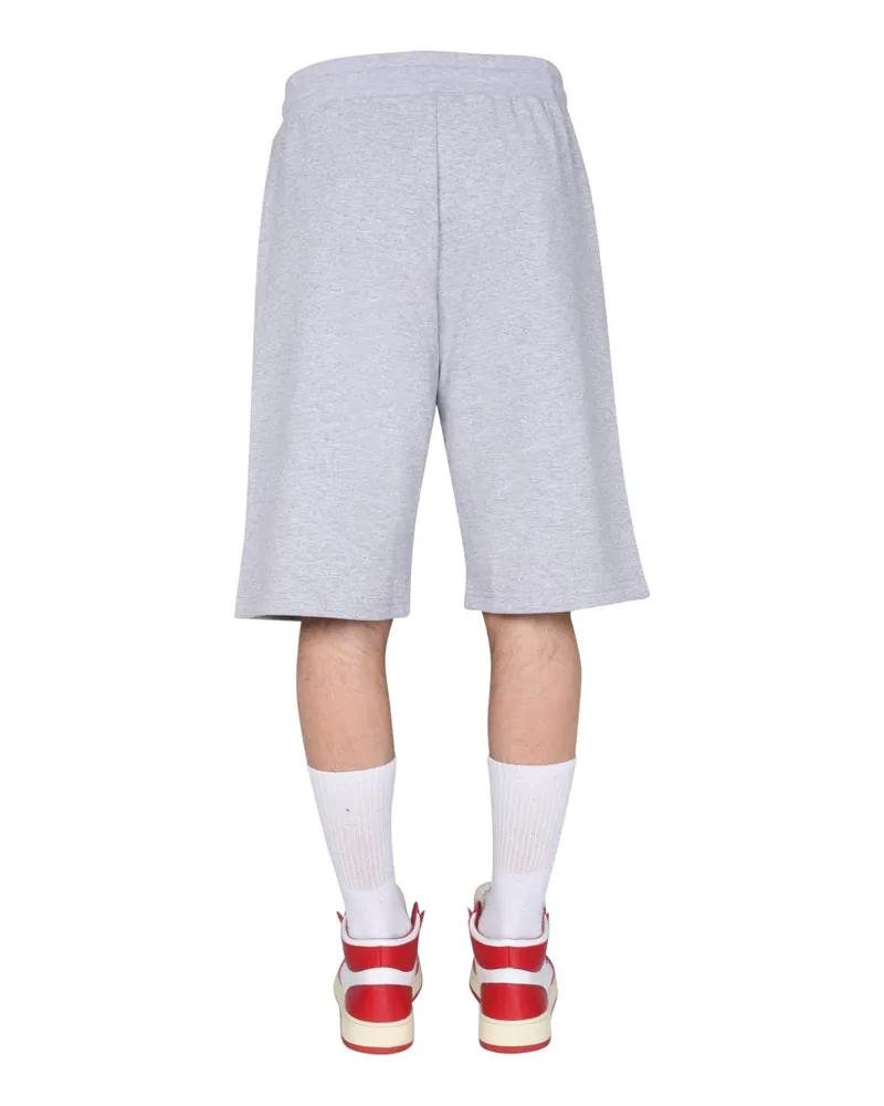 HINNOMINATE Logo Cotton Bermuda Shorts — Gray Gray