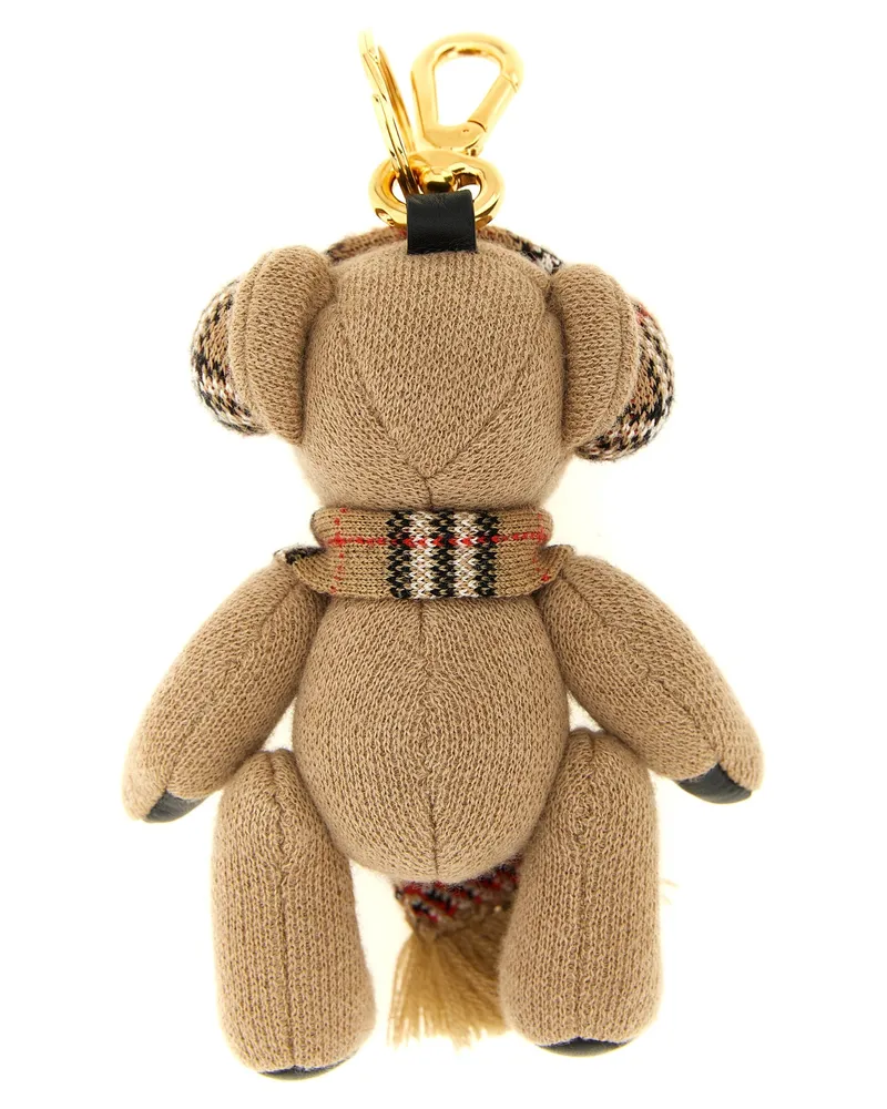 Burberry Women's Beige Wool Keychain Accessory Beige