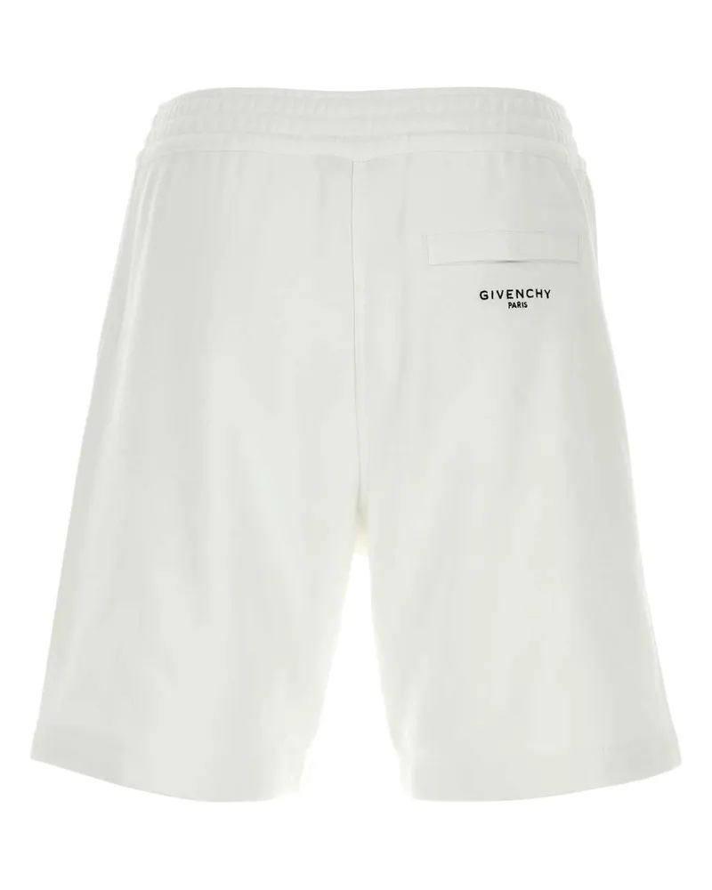 Givenchy Men's White Cotton Bermuda Shorts Exterior White