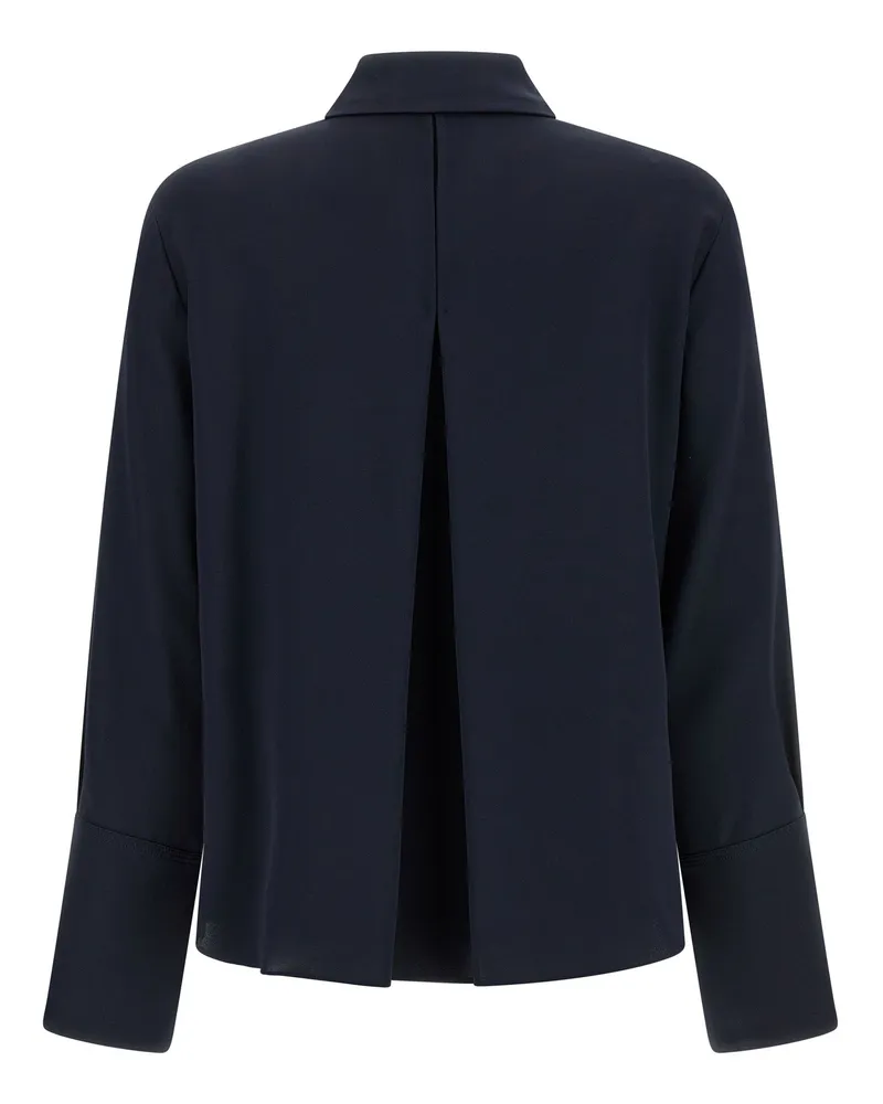 Max Mara Women's Blue Silk Blouse Navy