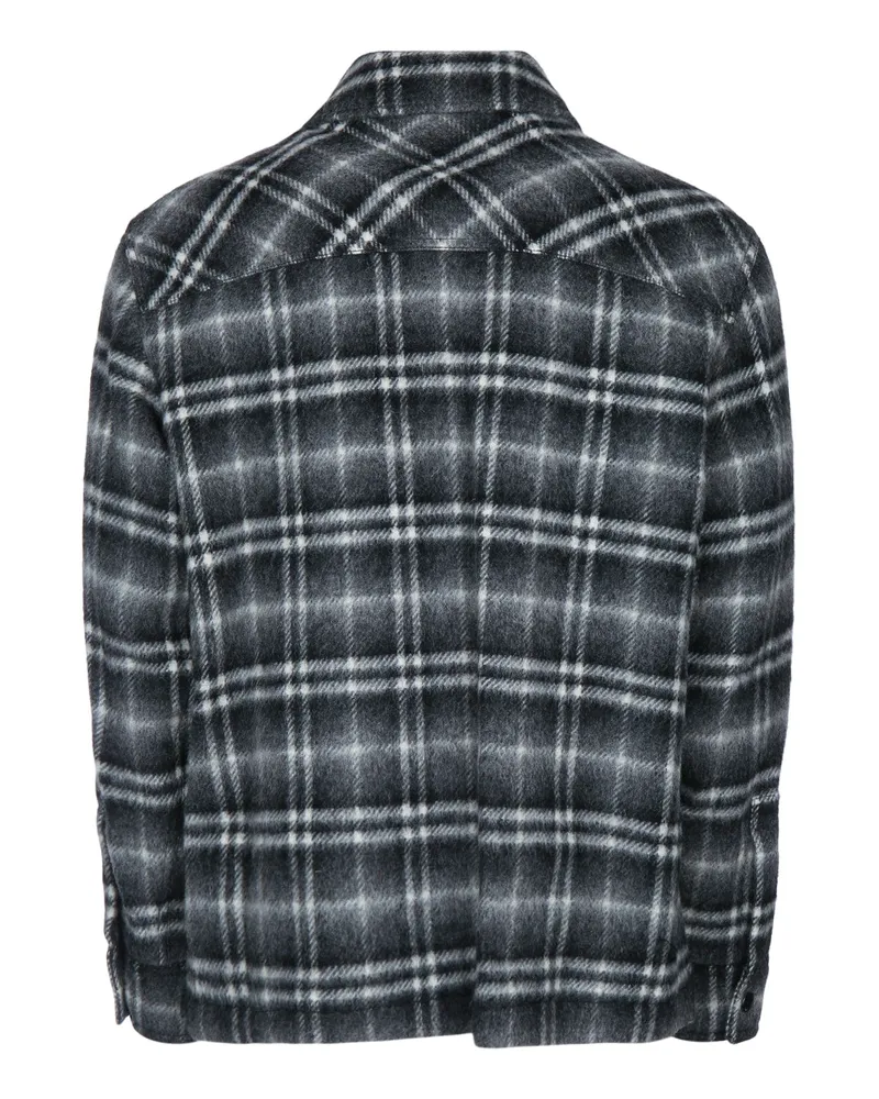 Burberry Wool Tartan Jacket — Gray Gray