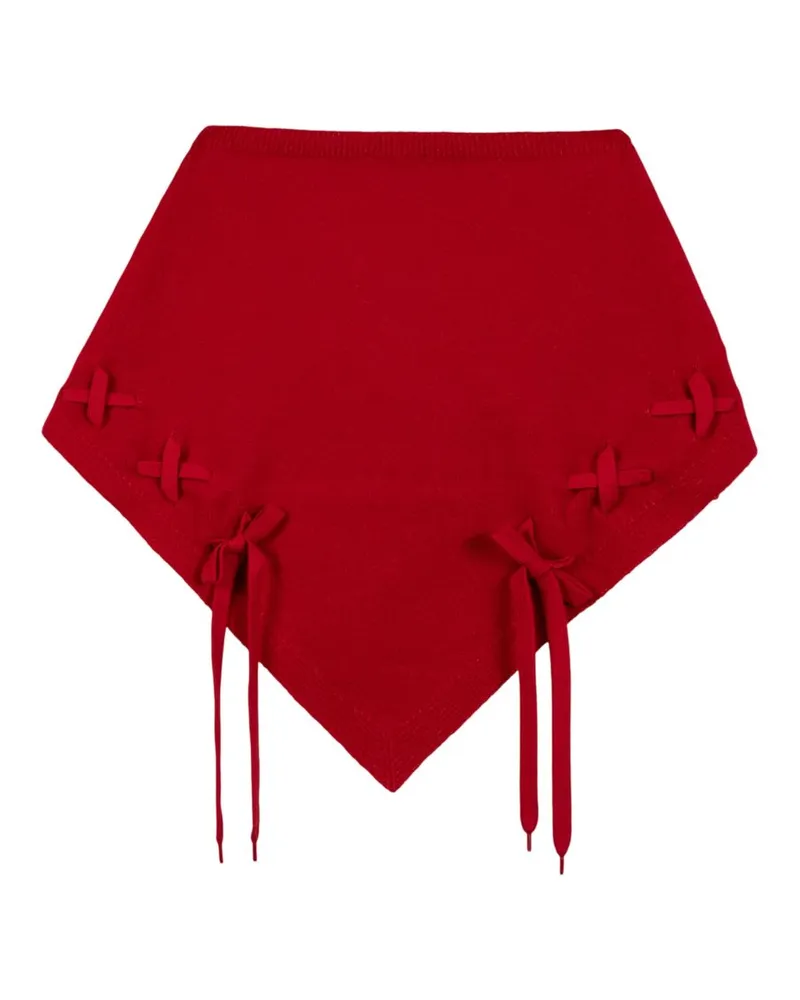 Simone Rocha Women's Merino Neckerchief Scarf Wool Red Accessories Red