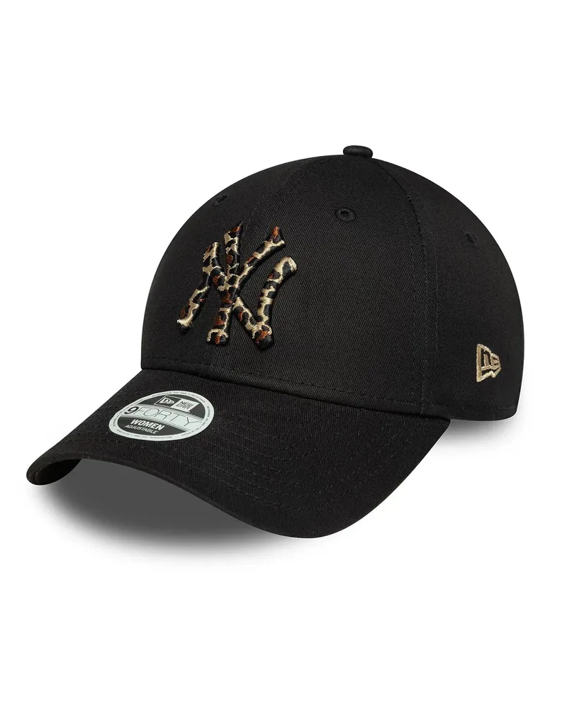 New Era Unisex Baseball Cap 9forty Leopard Infill Black Cotton Hat Black