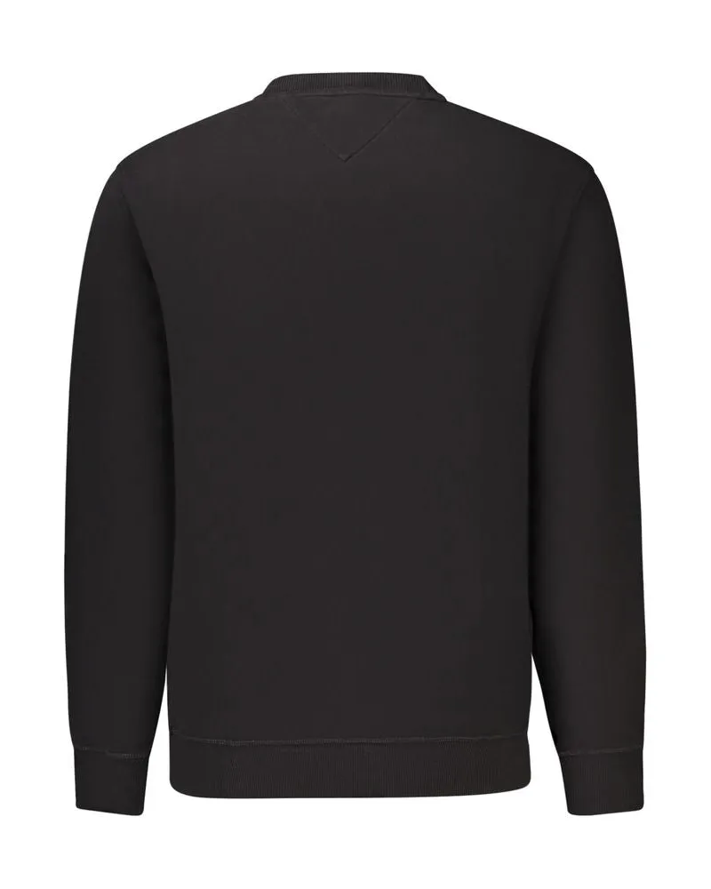 Tommy Hilfiger Logo-Print Cotton Sweatshirt — Black Black