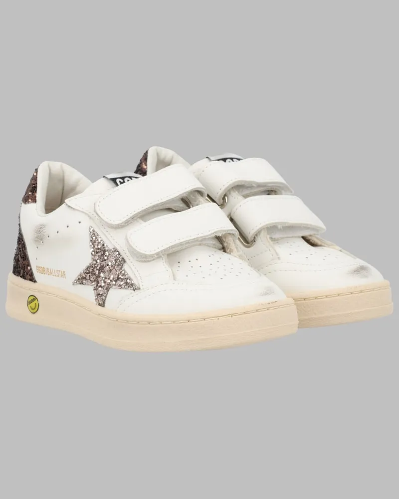 Golden Goose Ball Star Strap Sneaker — White White