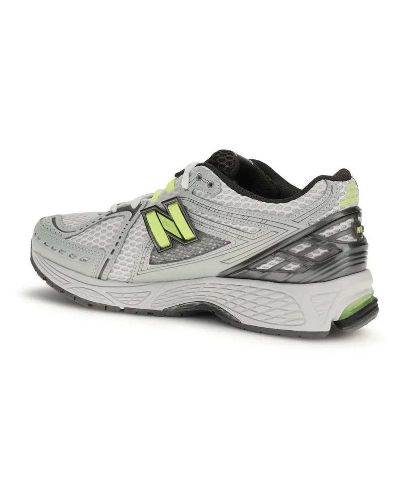 New Balance Unisex Sneakers 1906r Silver Metallic Metallic-Alkaline Green Upper: Polyamide Trainers Metallic/alkaline 