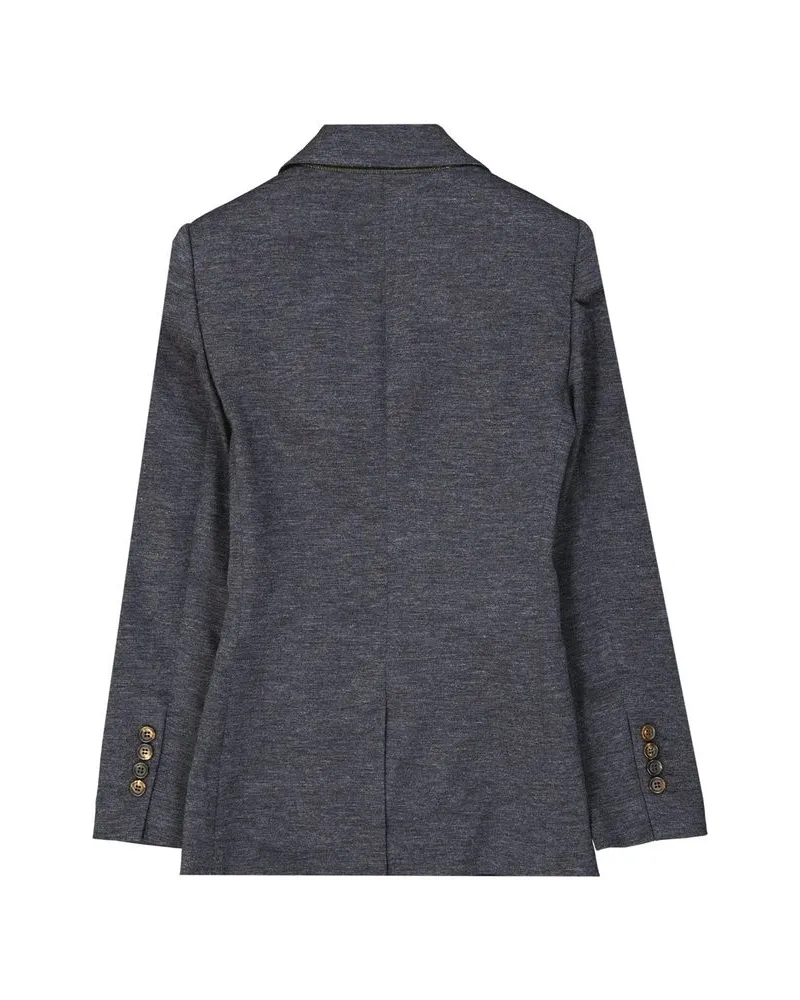 Brunello Cucinelli Women's Gray Wool Blazer Clothing Gray