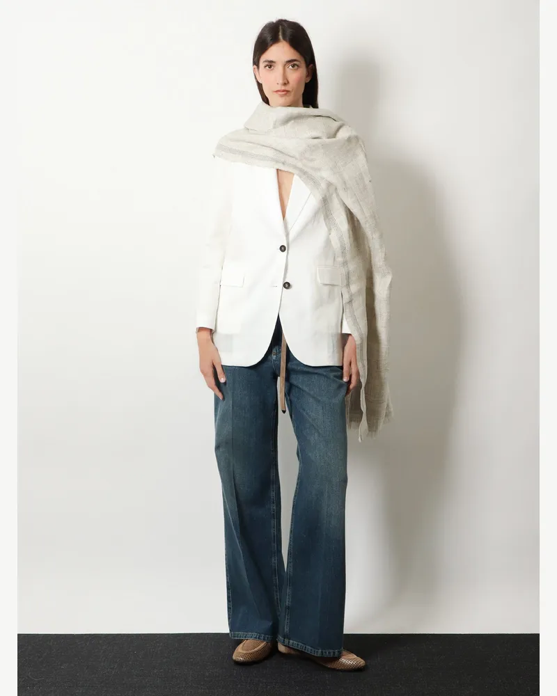 Brunello Cucinelli Women's Blazer Cotton White Blazers Jacket White