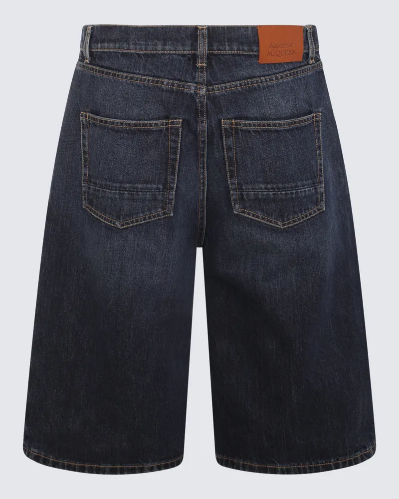 Alexander McQueen Men's Shorts Blue _co Navy