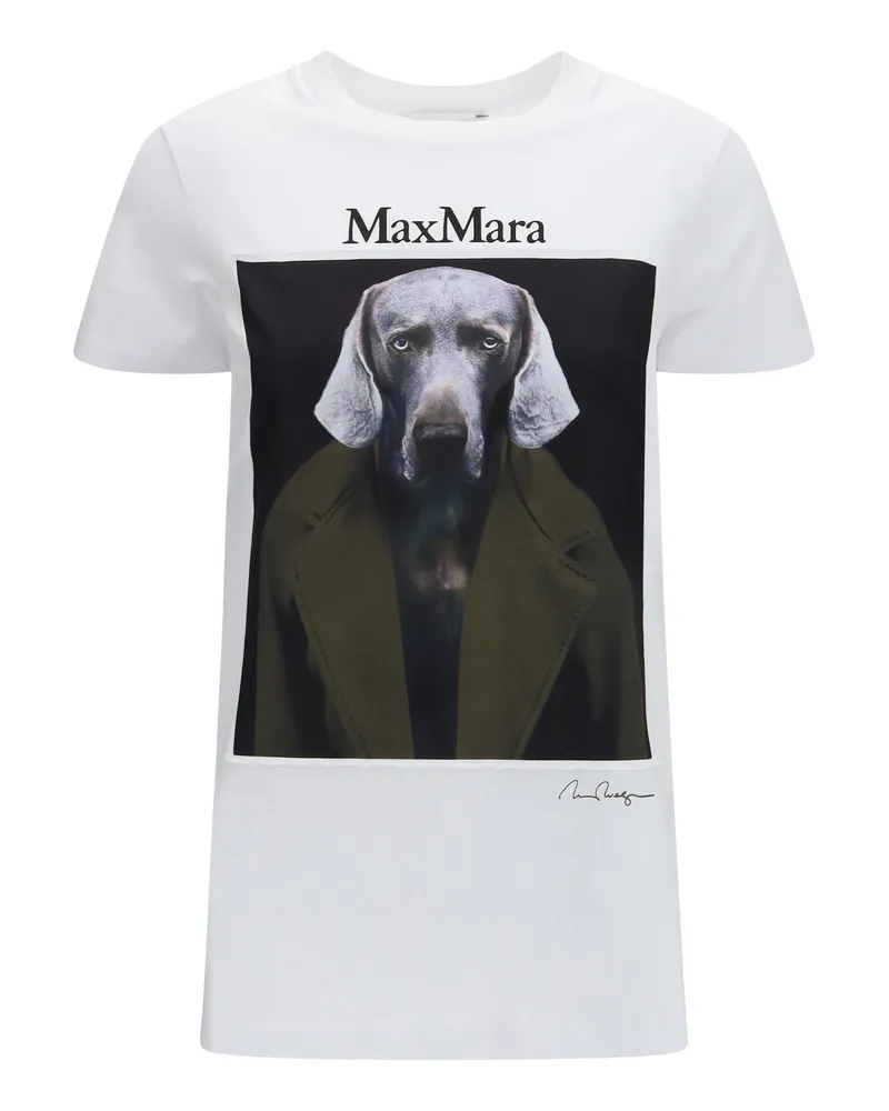 Max Mara Wegman Graphic Print T-Shirt — White White