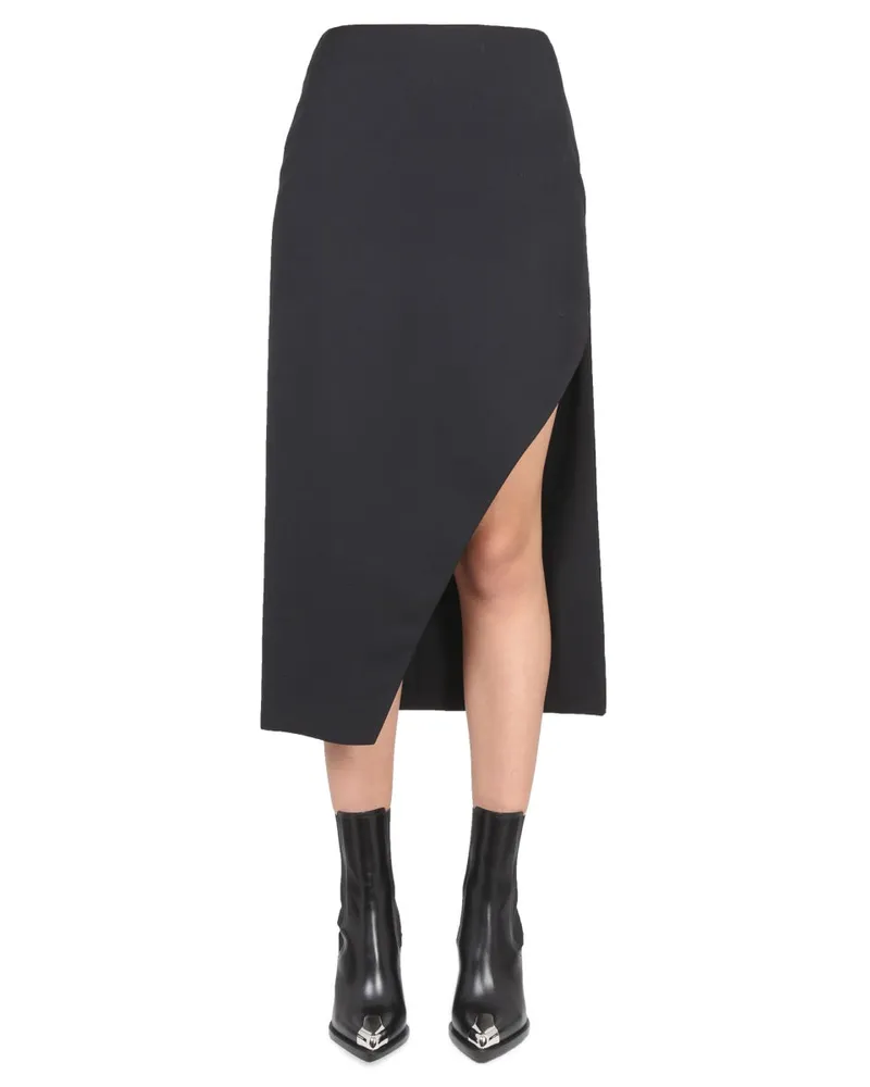 Alexander McQueen Wool and Mohair Skirt — Black Black