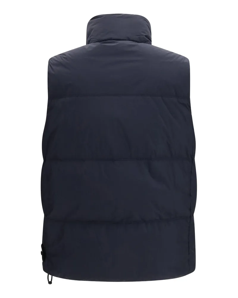 Stone Island Men Padded Vest Crinkle Reps Ny Navy Blue Inner Duck Down Blazers Jacket Navy