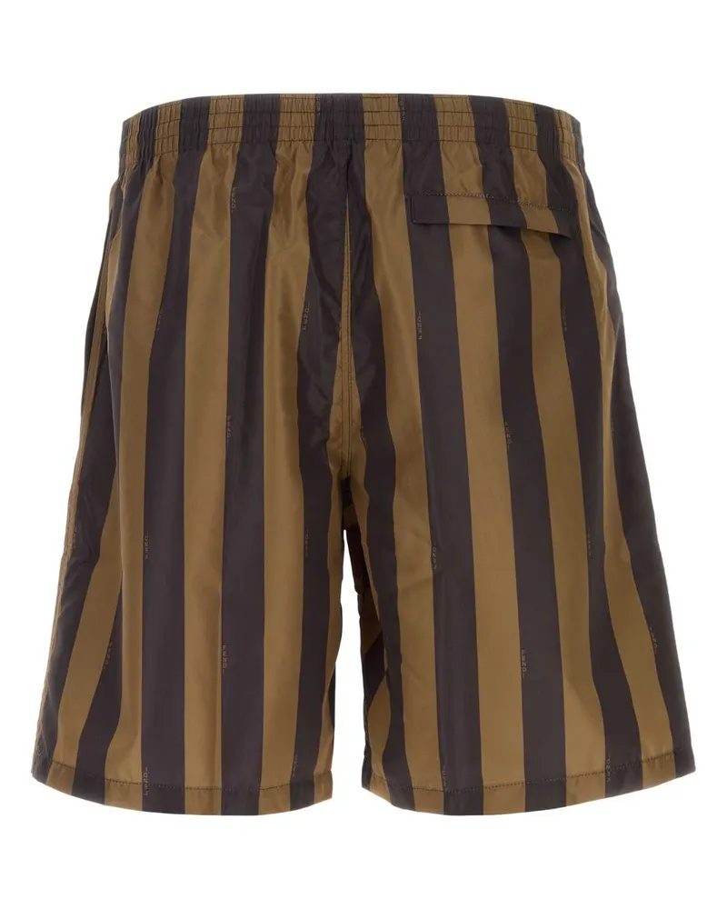 Fendi Men's Printed Polyester Swimming Shorts Tabacco-Moro Exterior: Costumi Da Bagno Tabacco/moro Brown