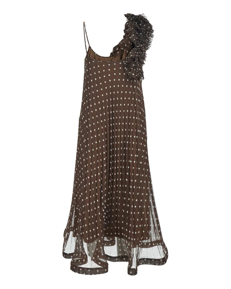 P.A.R.O.S.H. Women's Long Dress Brown Polyester Brown
