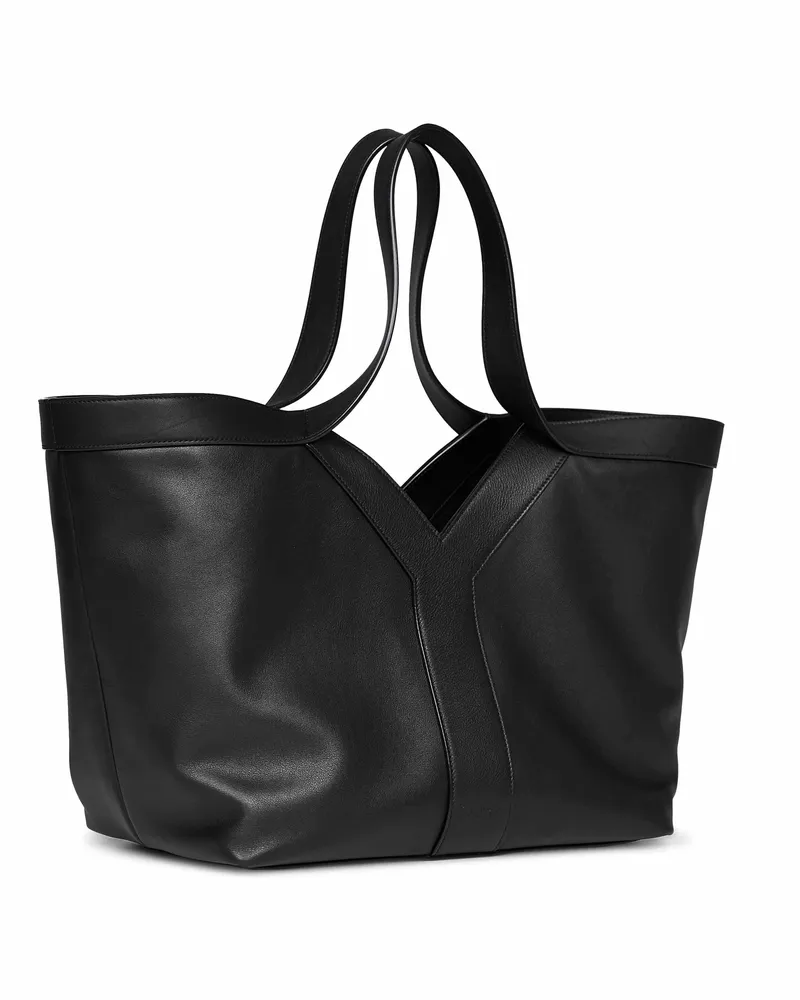 Saint Laurent Women's Tote Bag Y Black Calf Leather Shoulder Black