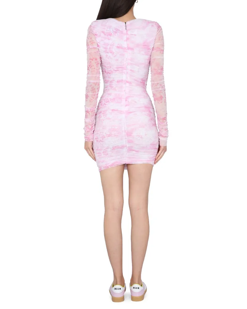 MSGM Polyamide Mini Dress — Pink Pink