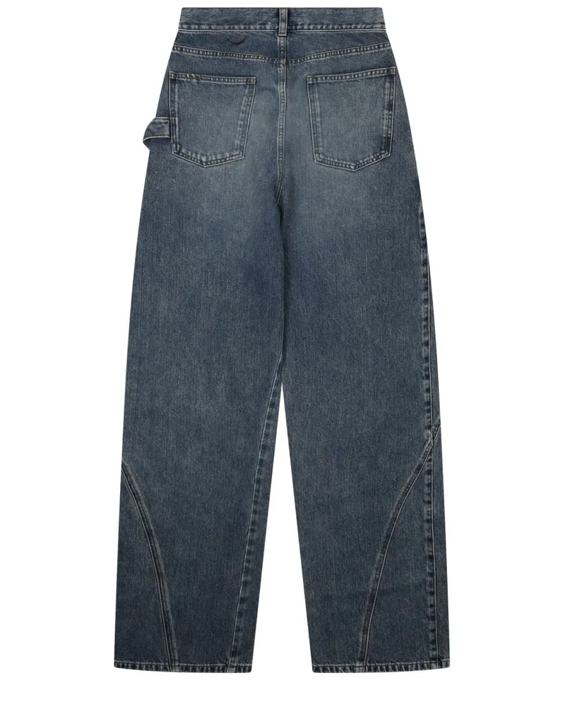 J.W.Anderson Logo Patch Cotton Jeans — Blue Blue