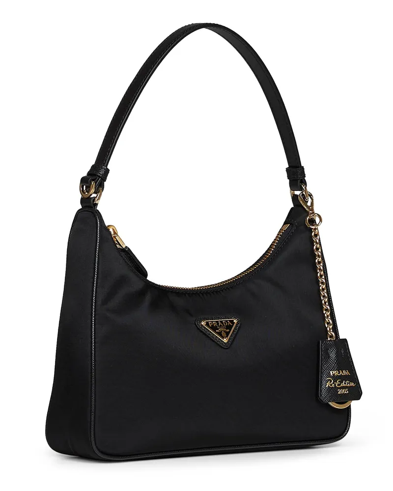 Prada Women's Mini Shoulder Bag Re-Edition Black Recycled Polyamide Black