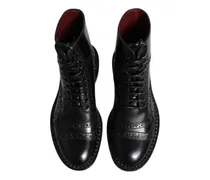 Brogue Lace-Up Boot — Black