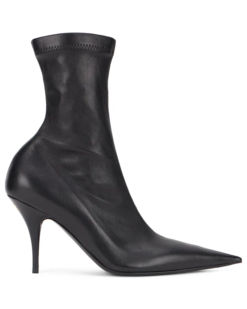 Balenciaga Women's Ankle Boots Black Goat Leather Black