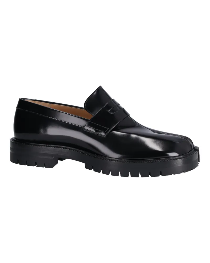 Maison Margiela Men's Flat Shoes Black Upper: Bovine Leather Black