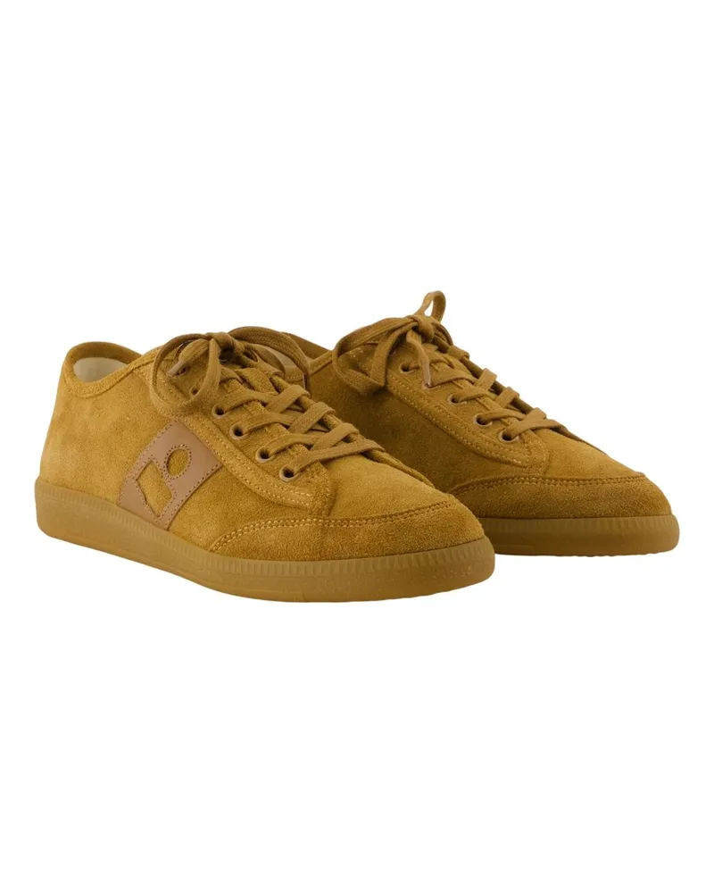Isabel Marant Women's Klyce Trainers -  Leather Khaki Calfskin Shoes Sneakers Khaki