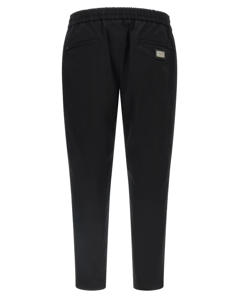 Dolce & Gabbana Men's Black Cotton Casual Pants Black