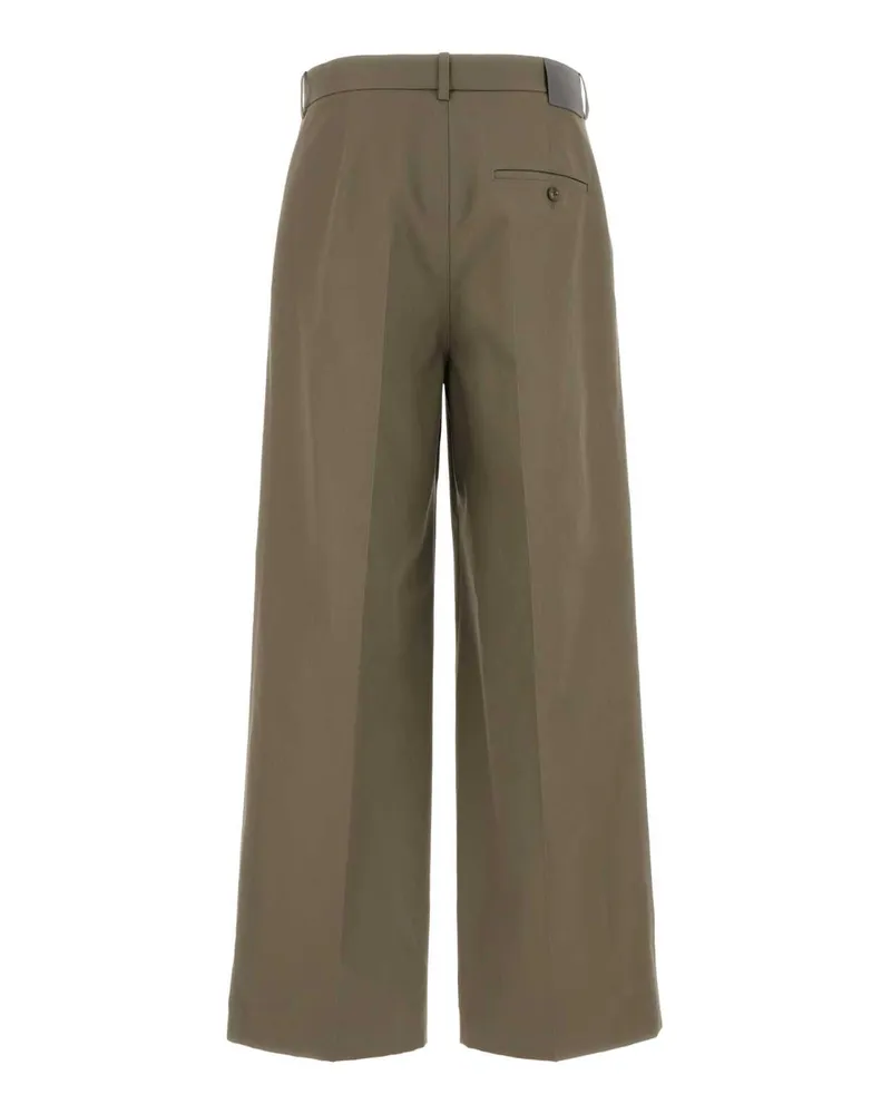 Balenciaga Men's Khaki Twill Chino Pant Beige Exterior: Cotton Pantaloni Trousers Beige