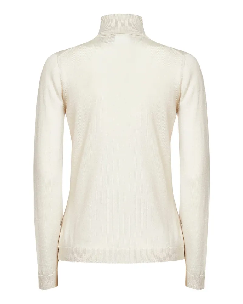 Blanca Women's Turtleneck Sweater Beige Virgin Wool Beige