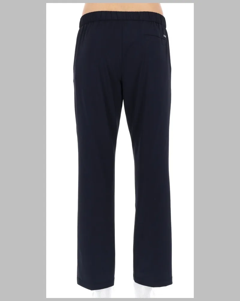 Herno Elasticated Polyamide Trousers — Blue Blue