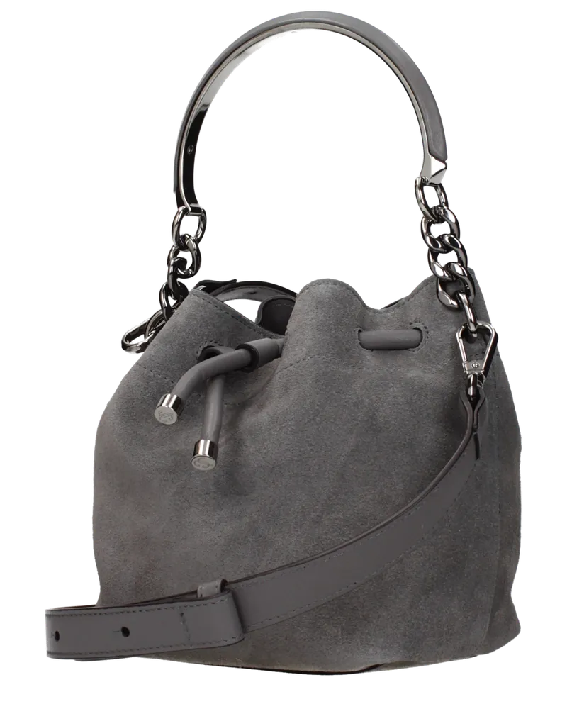 Jimmy Choo Women's Gray Leather Handbag Bag Gray