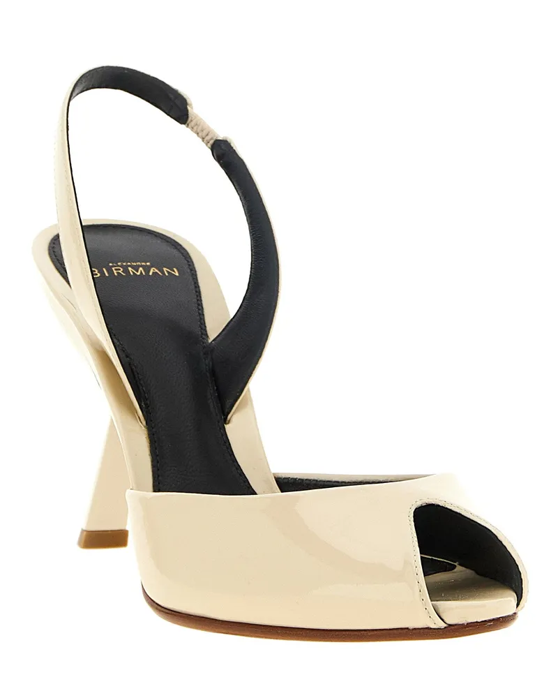 Alexandre Birman Miranda Slingback Heel — Cream Cream